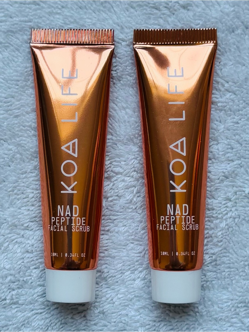 KOA LIFE NAD Peptide Facial Scrub Mini Duo 10ml BRAND NEW/SEALED